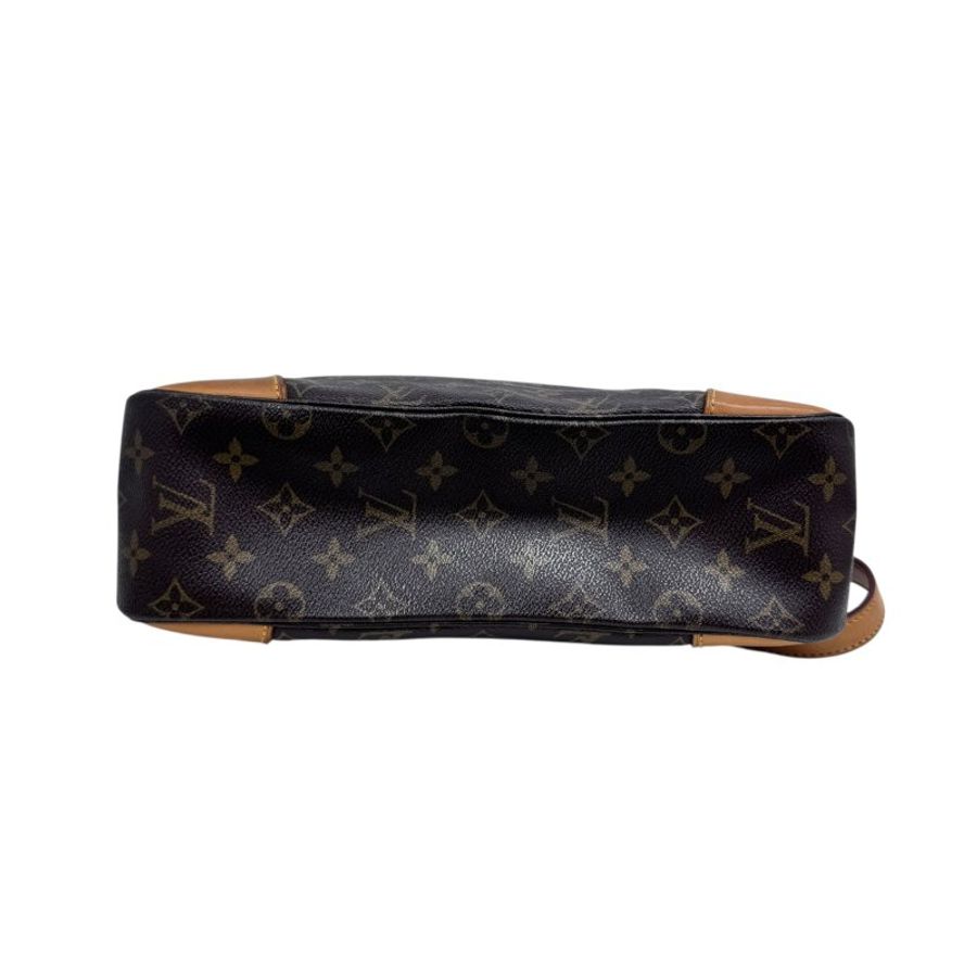 【LOUIS VUITTON】Monogram 啡色老花 Boulogne 牛角包 金扣 中古款 L0791-12