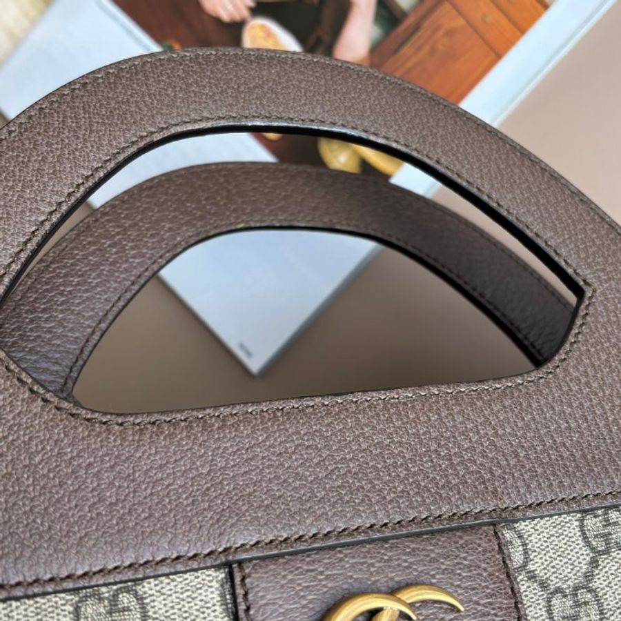 ::GUCCI ::547941Ophidia GG帆布紅綠織帶直式手提包 公事包-12