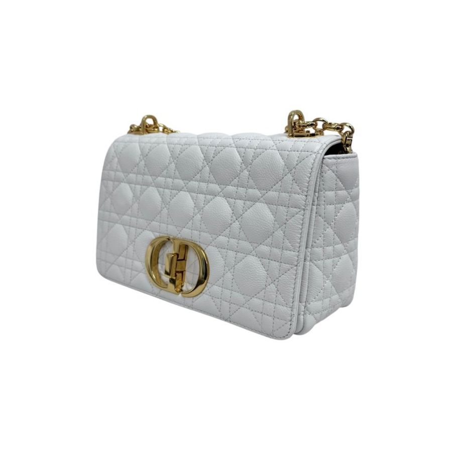 【DIOR】Miss Caro 中號 白色 Calfskin 牛皮 金扣肩背包 62-MA-1223(二手)-2