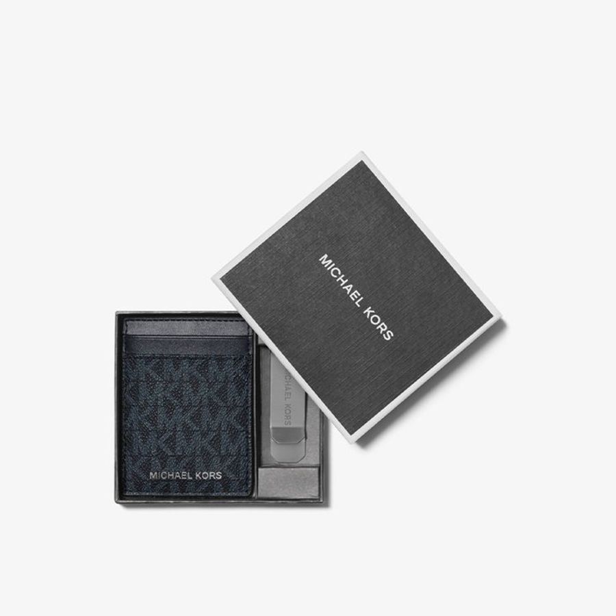 Michael Kors專櫃經典款 Card Holder 信用卡夾+鈔票夾禮盒 名片夾 卡片夾 兩色可選-0