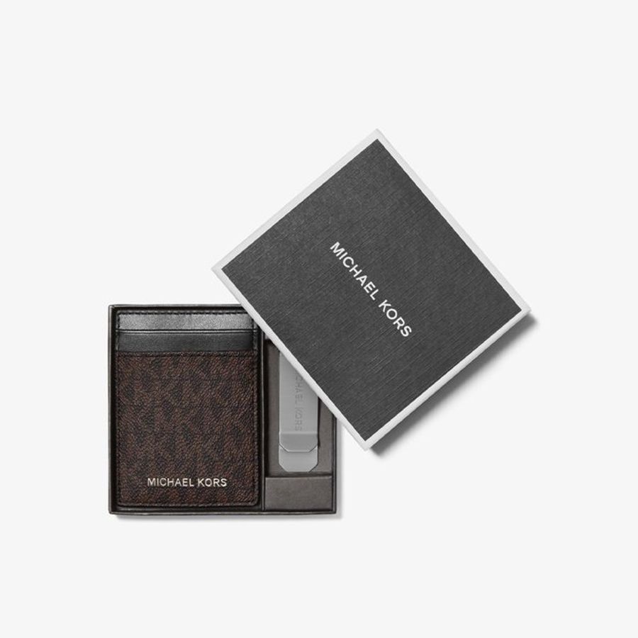 Michael Kors專櫃經典款 Card Holder 信用卡夾+鈔票夾禮盒 名片夾 卡片夾 兩色可選-1