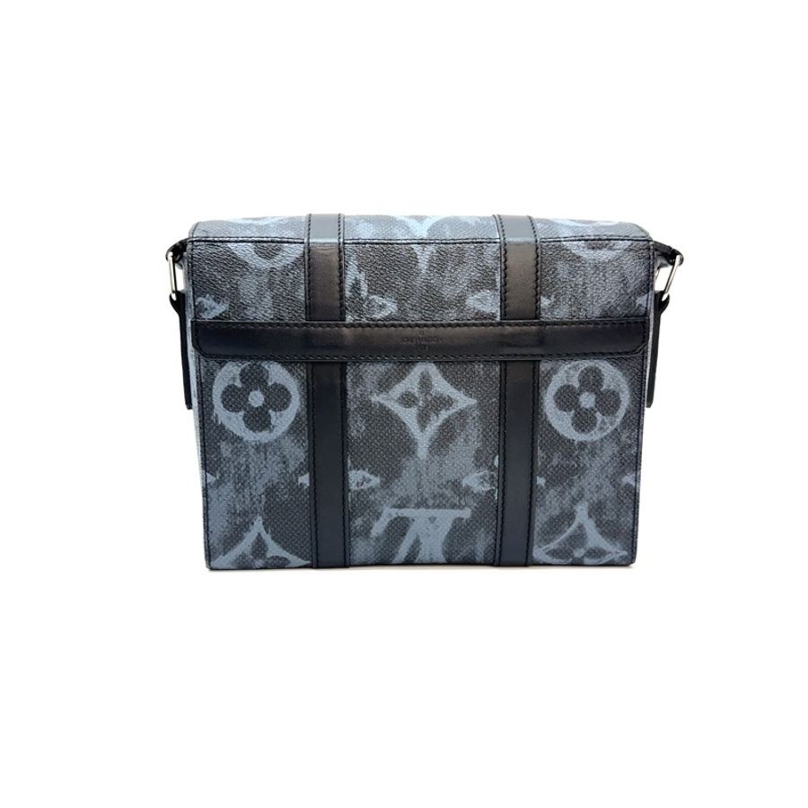 LV 黑灰帆布叢林系列Trunk斜背郵差包 M57271-1