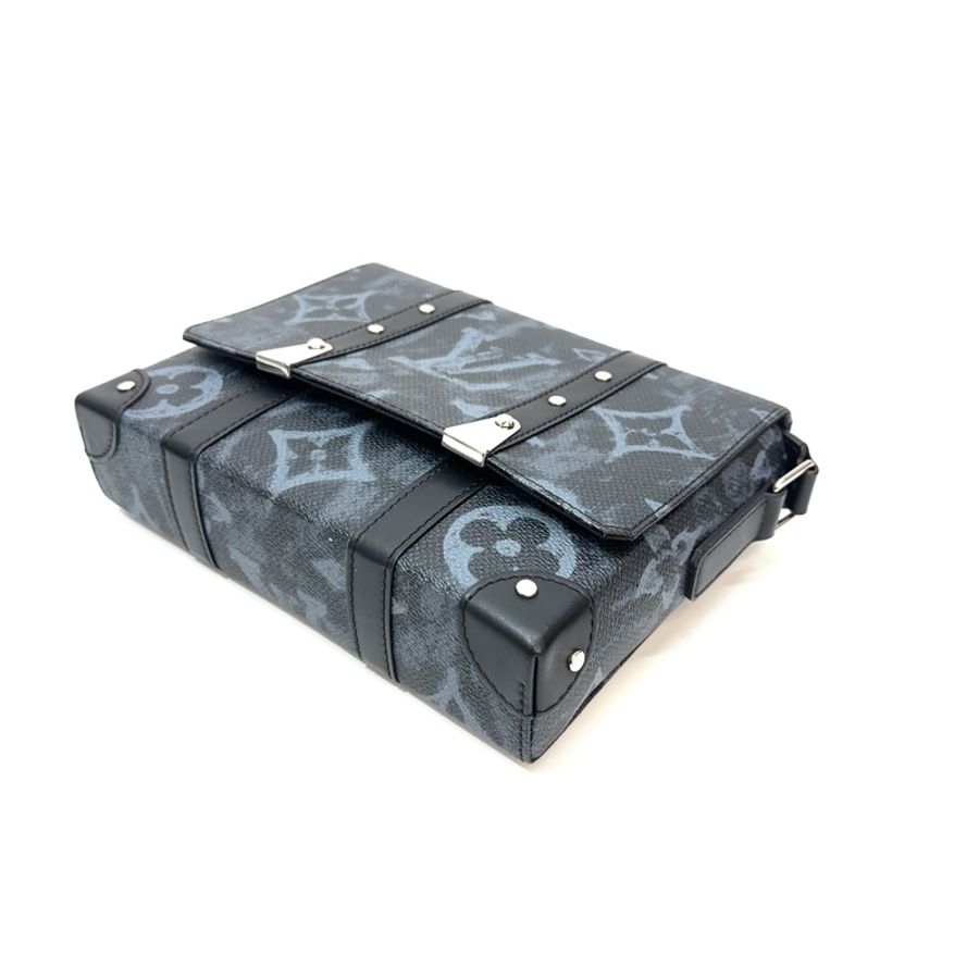 LV 黑灰帆布叢林系列Trunk斜背郵差包 M57271-6