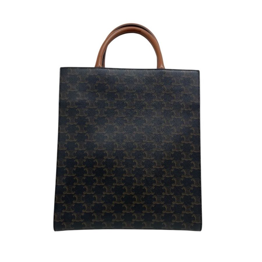 【CELINE】Triomphe Canvas 凱旋門圖騰 Tote 手提包/琴譜包(二手) J2498-11