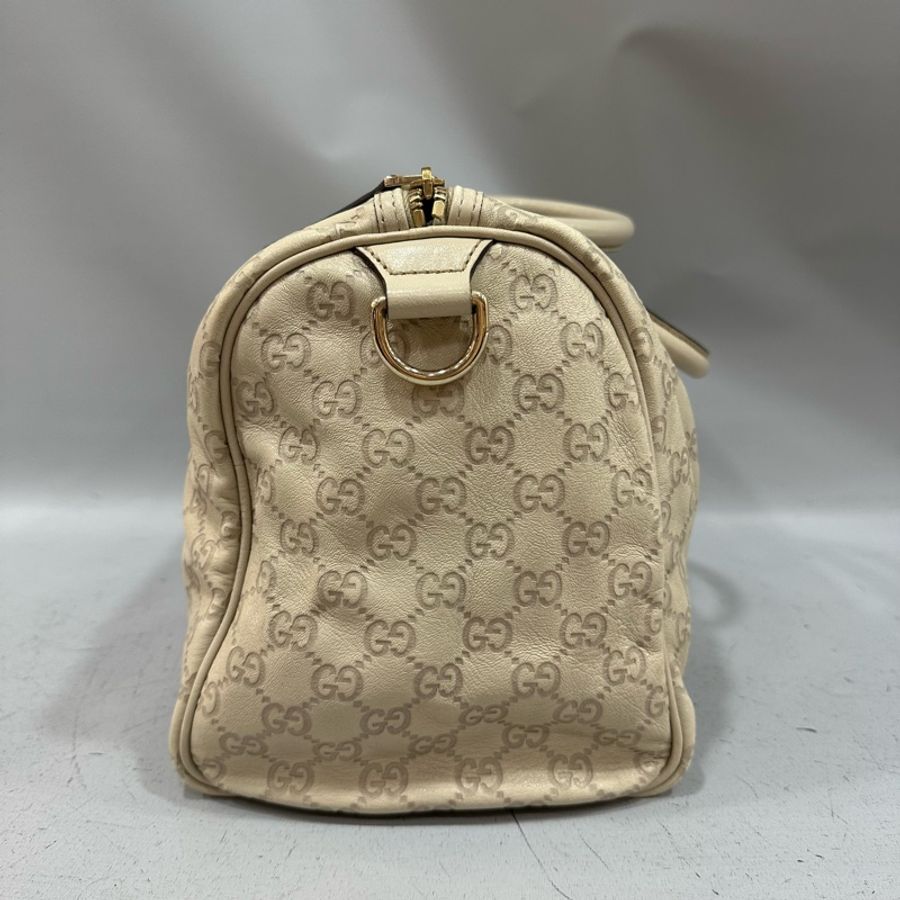 gucci 193608 米白色GG牛皮壓紋 波士頓包 speedy30-3