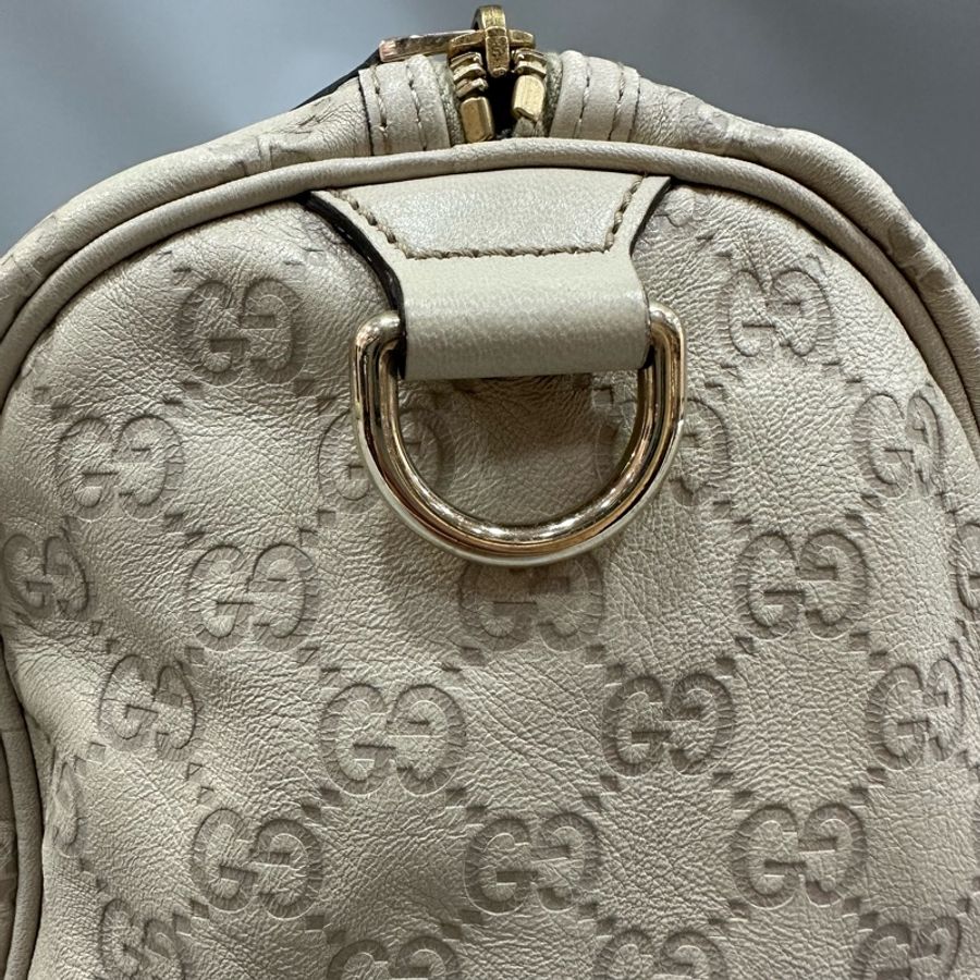 gucci 193608 米白色GG牛皮壓紋 波士頓包 speedy30-4