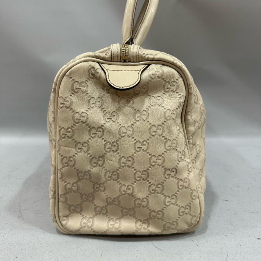 gucci 193608 米白色GG牛皮壓紋 波士頓包 speedy30-6