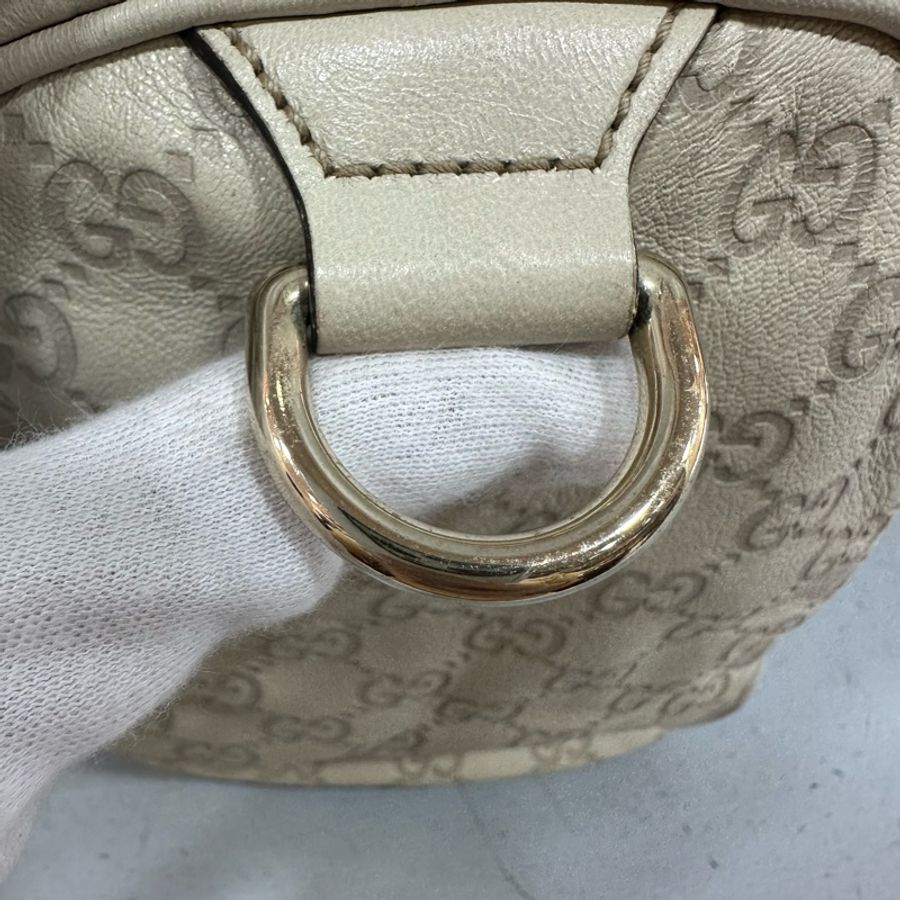 gucci 193608 米白色GG牛皮壓紋 波士頓包 speedy30-10