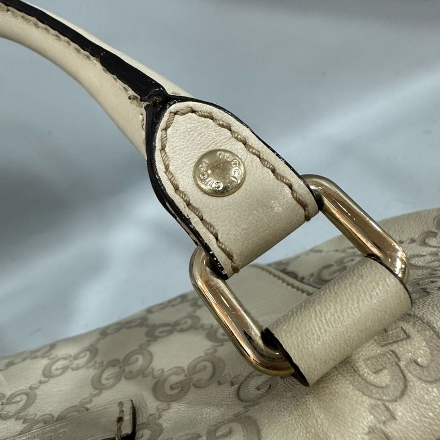 gucci 193608 米白色GG牛皮壓紋 波士頓包 speedy30-21