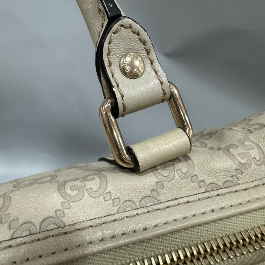 gucci 193608 米白色GG牛皮壓紋 波士頓包 speedy30-26