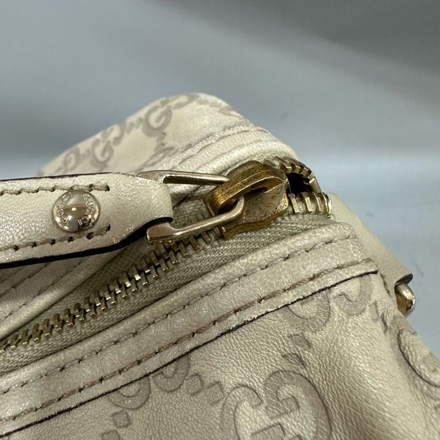 gucci 193608 米白色GG牛皮壓紋 波士頓包 speedy30-31
