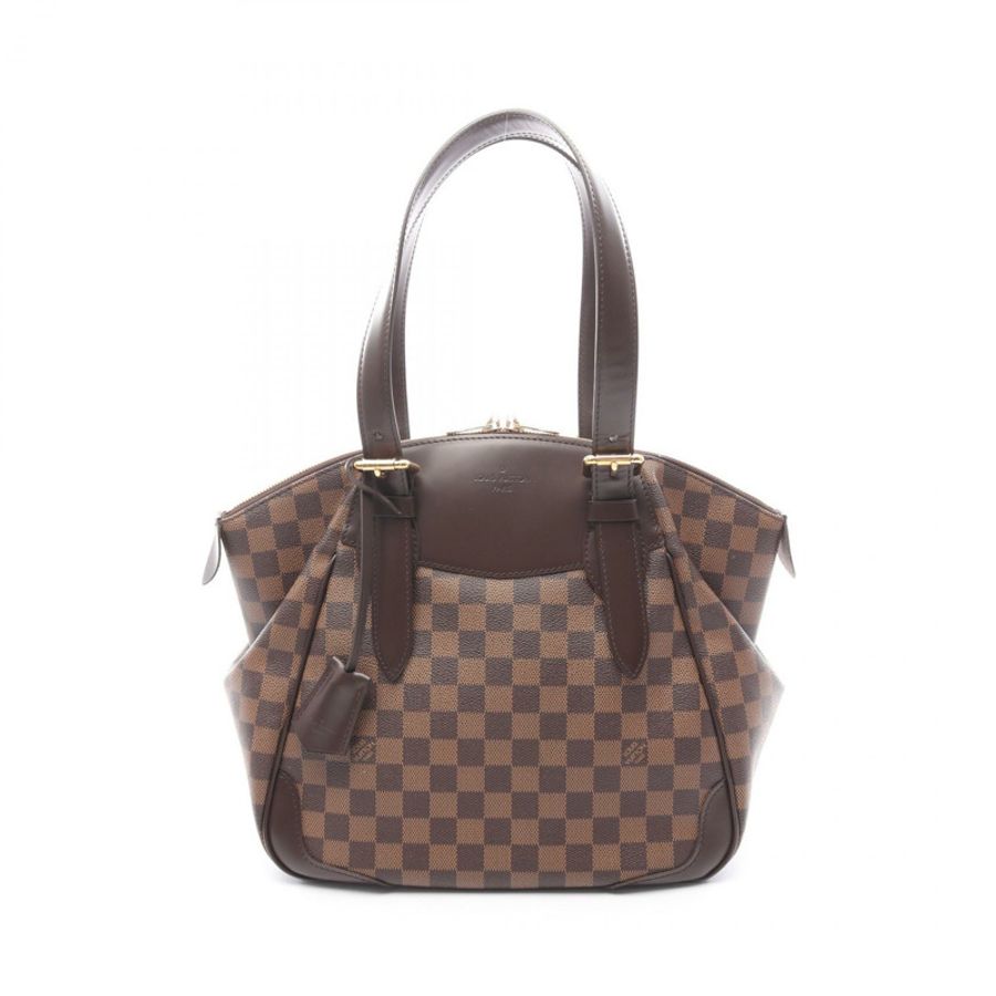 路易威登 Verona MM 單肩包 N41118 Damier 帆布棕色 Ebene 二手女士-0