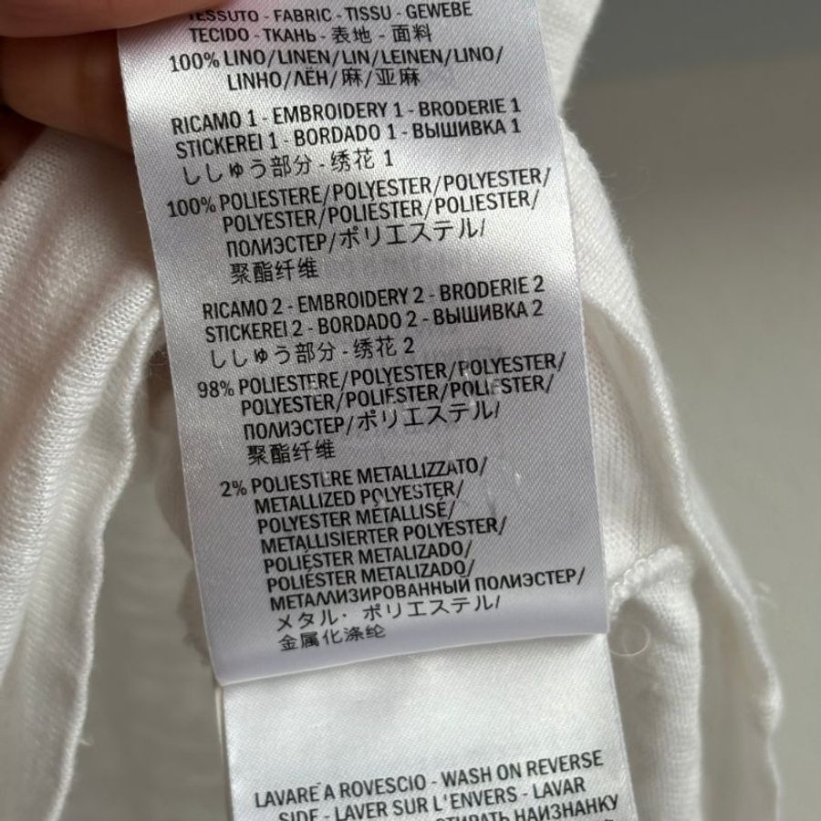 ::GUCCI:: 立體草莓圖樣刺繡 白色短袖上衣-12