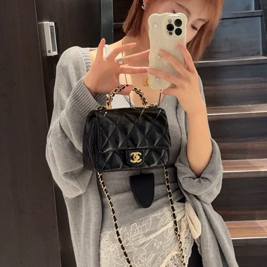 Chanel 24B 經典口蓋包 Mini Flap Bag✨芯片款-22