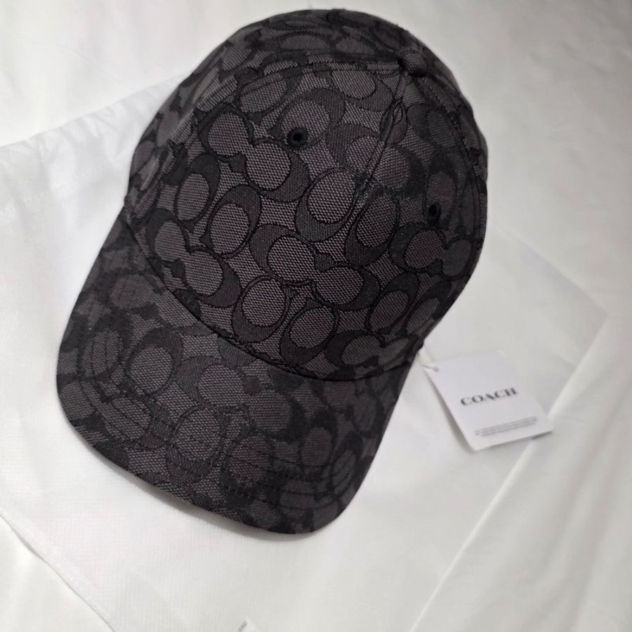 Coach 黑色經典帽-0