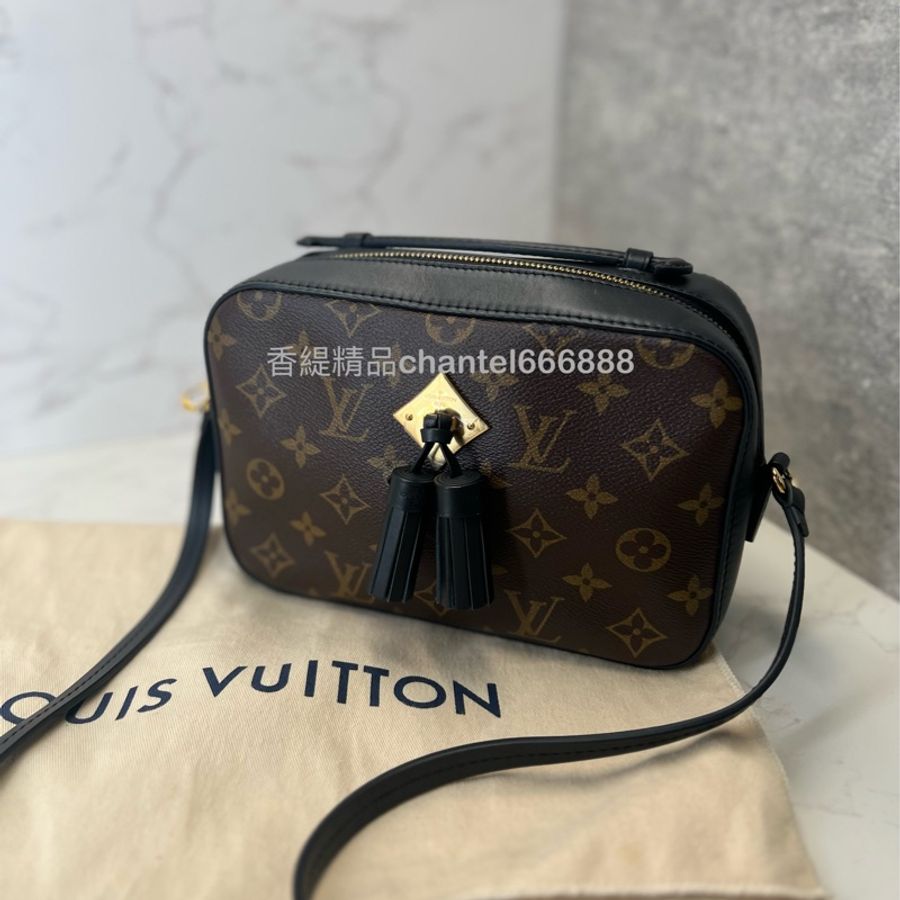💗香緹國際精品💗365 Lv Saintonge 流蘇老花相機包 晶片款 狀況極好-3