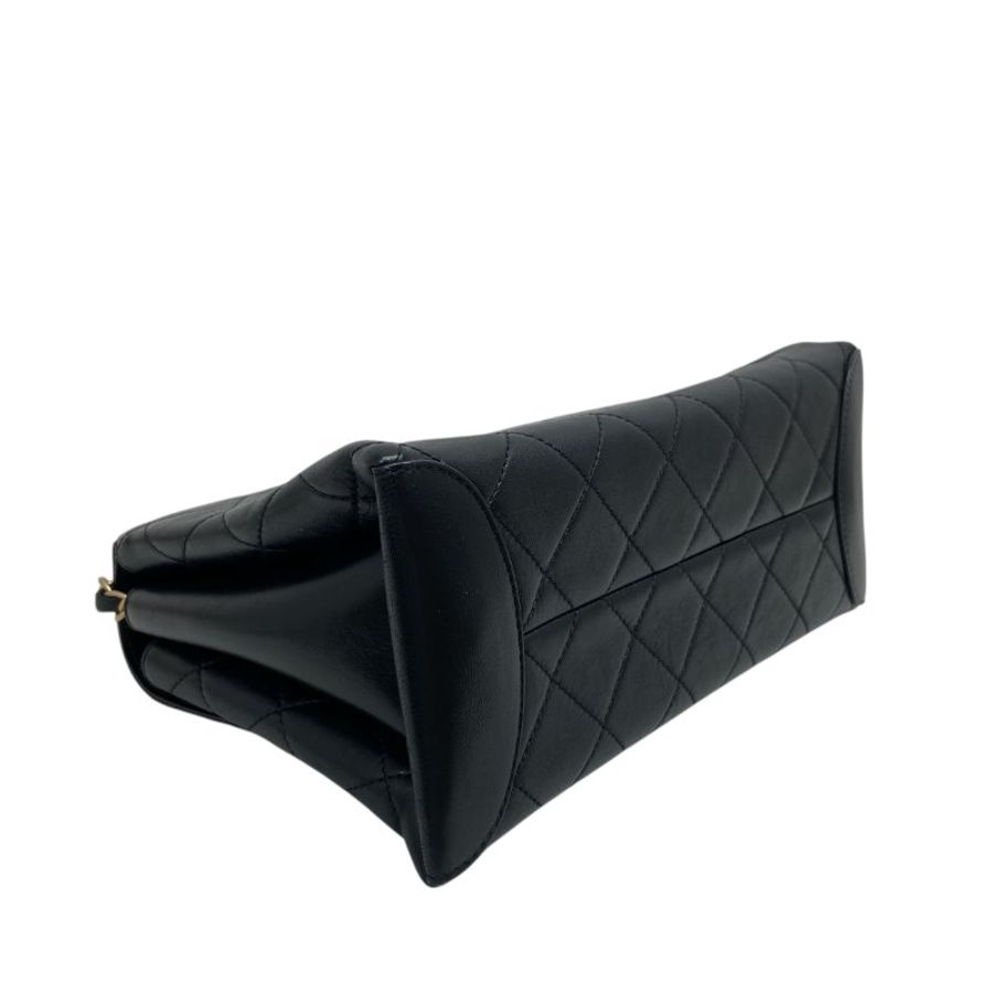 【CHANEL】黑色 Lambskin 金扣 手柄鏈條包 Chain Shoulder Bag（二手） J2541-8