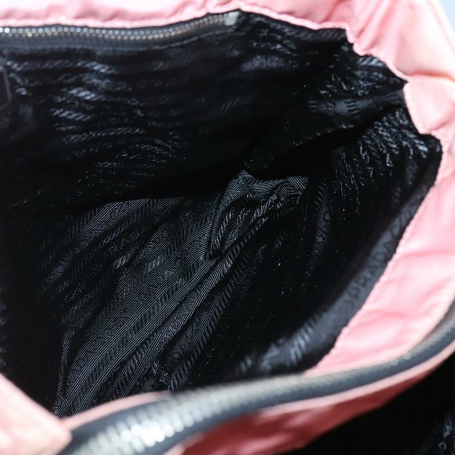 【日本直送】PRADA 尼龍粉紅銀色鏈條單肩包 正品 125615-20