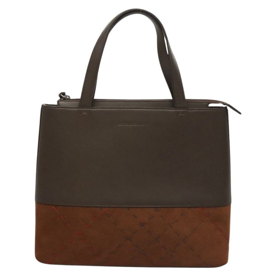 【日本直送】BURBERRY 手提包 棕色麂皮 正品 BA2670-12