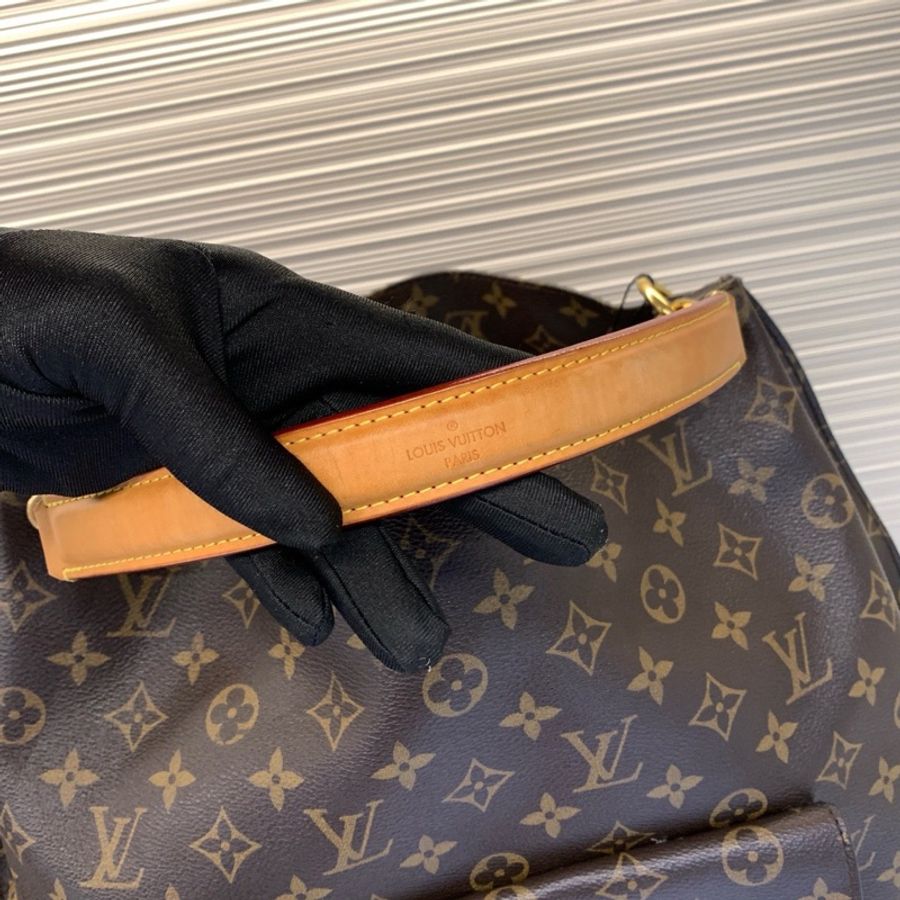 98新 LV路易威登 metis hobo 老花機場包 泫雅同款//雙條肩帶的大包 可斜挎/單肩/手提 容量超級大!-13