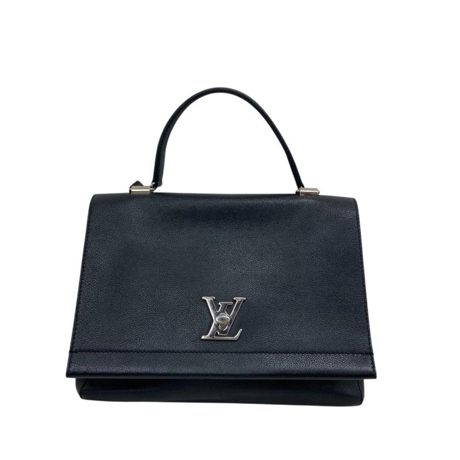 【LOUIS VUITTON】黑色 Calfskin 牛皮 Lockme 手提包／肩背包（二手）K3395-10