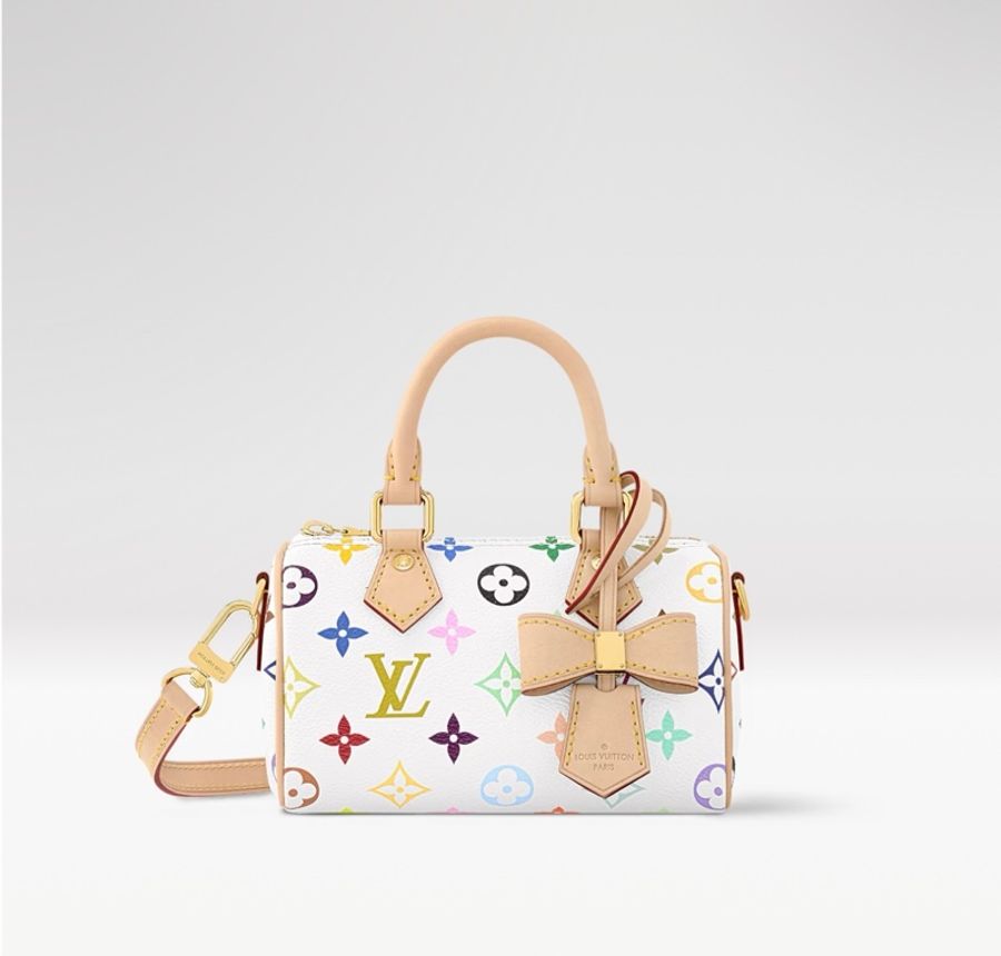 Louis Vuitton LV x TM 村上隆 白三彩 Nano Speedy-1