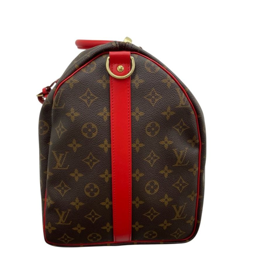 【LOUIS VUITTON】Monogram Keepall 啡色老花 金扣旅行袋 M46769 附晶片(二手)L0692-15