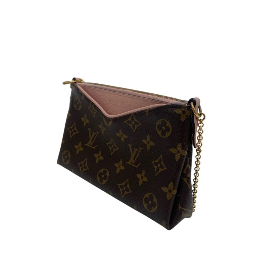 【LOUIS VUITTON】Monogram Pallas Clutch 啡色老花 傳奇信封包 金扣款 M41638(二手)J2449-2