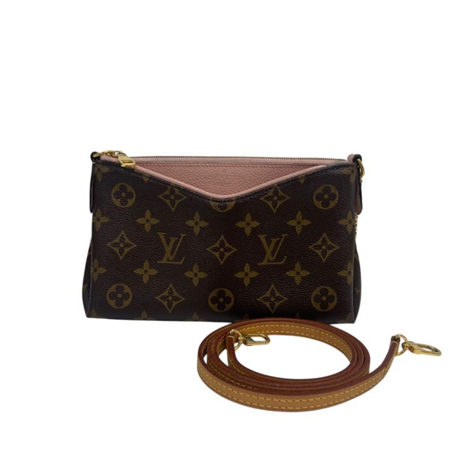【LOUIS VUITTON】Monogram Pallas Clutch 啡色老花 傳奇信封包 金扣款 M41638(二手)J2449-3