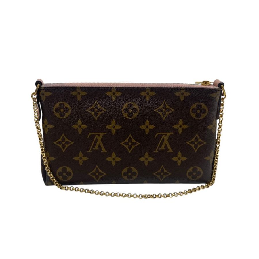【LOUIS VUITTON】Monogram Pallas Clutch 啡色老花 傳奇信封包 金扣款 M41638(二手)J2449-11