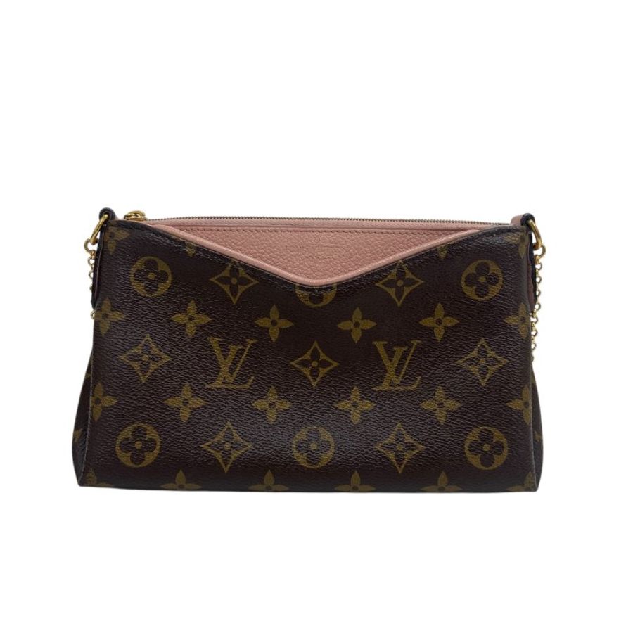 【LOUIS VUITTON】Monogram Pallas Clutch 啡色老花 傳奇信封包 金扣款 M41638(二手)J2449-15