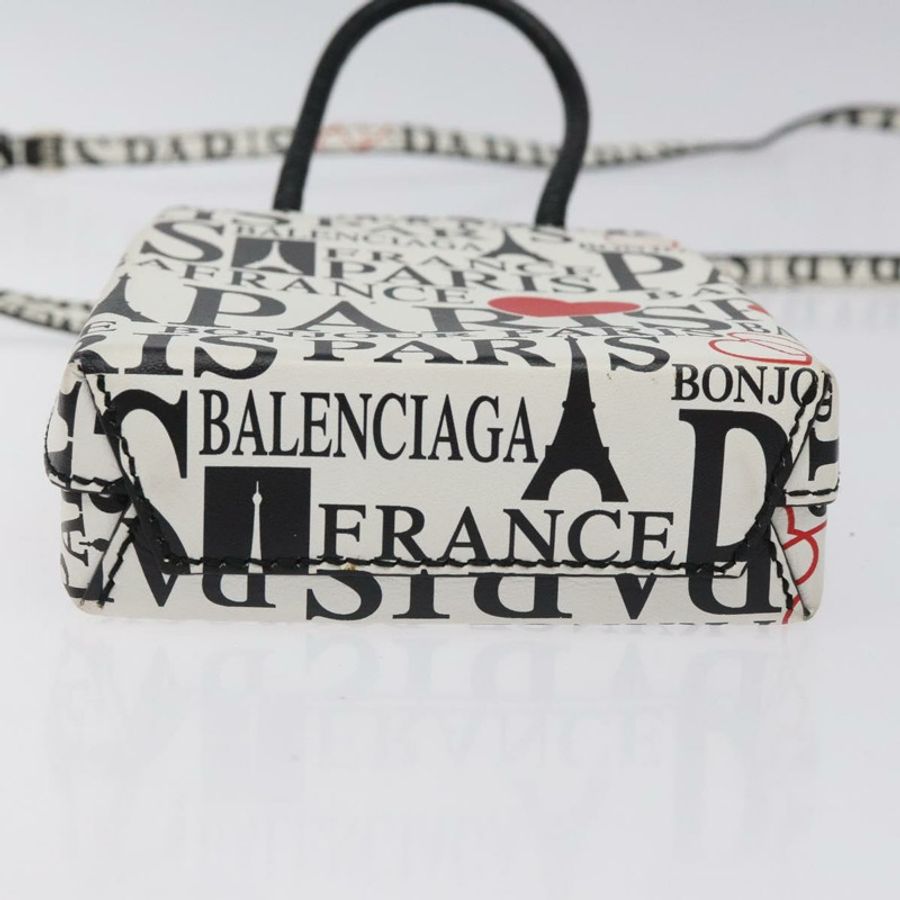 【日本直送】BALENCIAGA 手提包 皮革 兩用 白色 銀色 593826 正品 124781-4