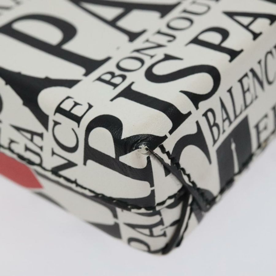 【日本直送】BALENCIAGA 手提包 皮革 兩用 白色 銀色 593826 正品 124781-14