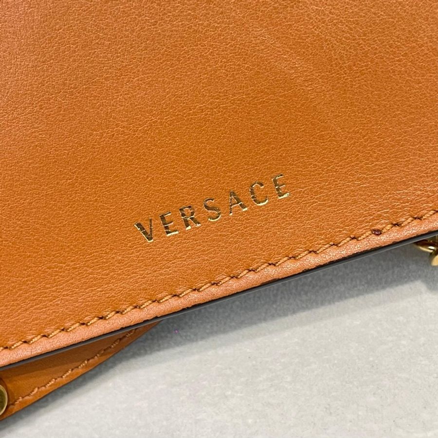 Versace 范思哲 金棕焦糖多2way 手柄 斜背包 X141-8