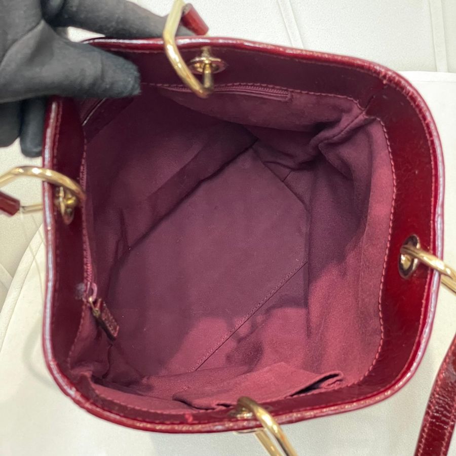 Gucci 古馳 米色老花紅邊手拎包 小Tote Bag X881-17