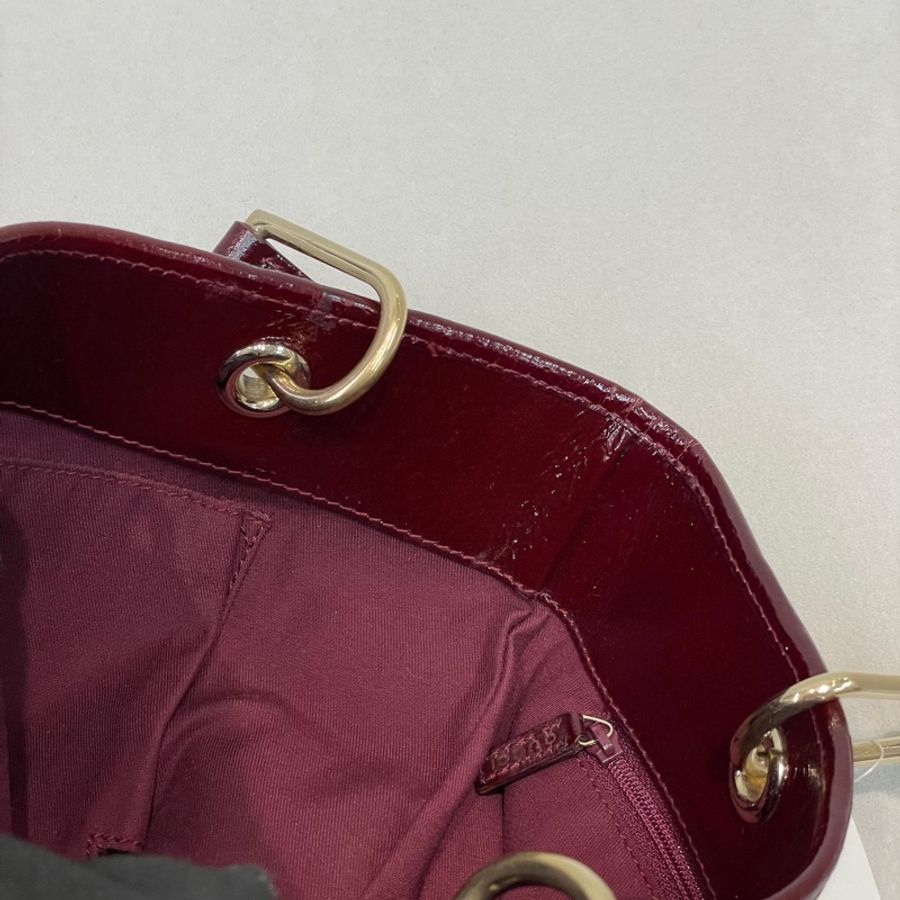 Gucci 古馳 米色老花紅邊手拎包 小Tote Bag X881-23
