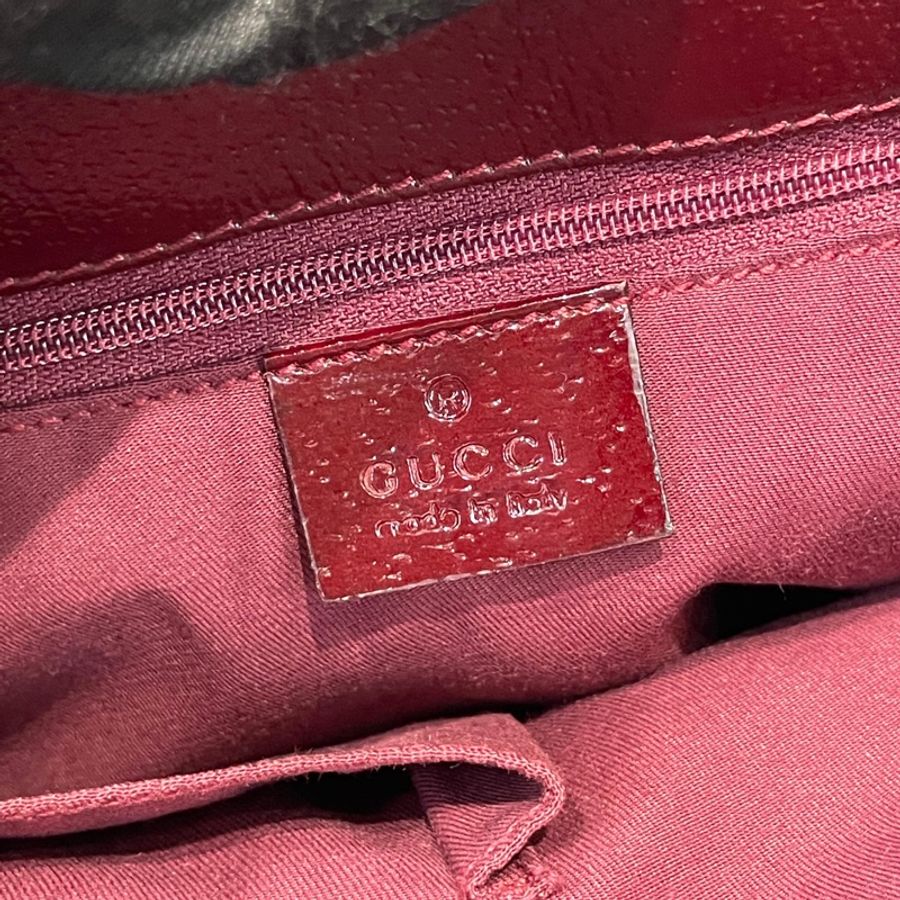 Gucci 古馳 米色老花紅邊手拎包 小Tote Bag X881-40