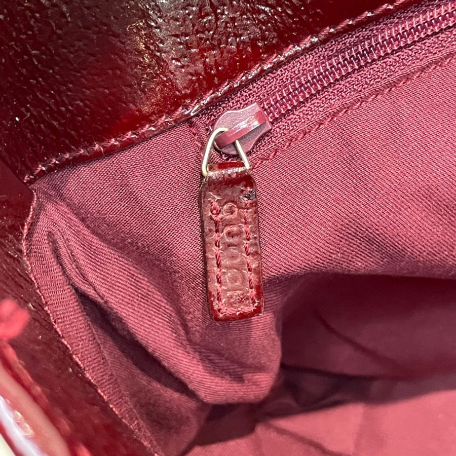 Gucci 古馳 米色老花紅邊手拎包 小Tote Bag X881-41