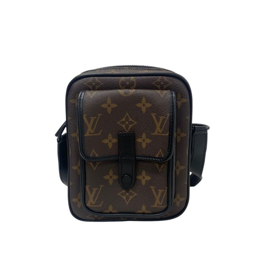 【LOUIS VUITTON】Monogram Christopher 相機包 啡色老花 金扣 M69404 附晶片（二手）F2839-10