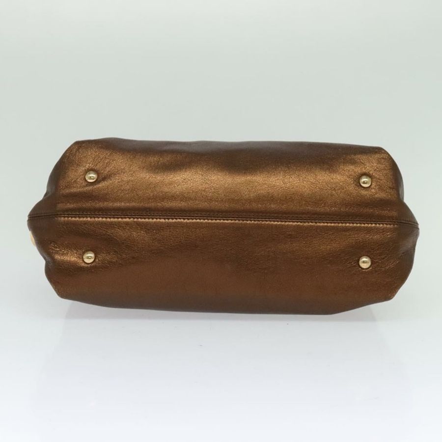 【日本直送】Salvatore Ferragamo Gancini Sofia 手提包 皮革 兩用 棕色 金色 正品 118607-4