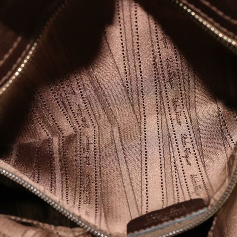 【日本直送】Salvatore Ferragamo Gancini Sofia 手提包 皮革 兩用 棕色 金色 正品 118607-20