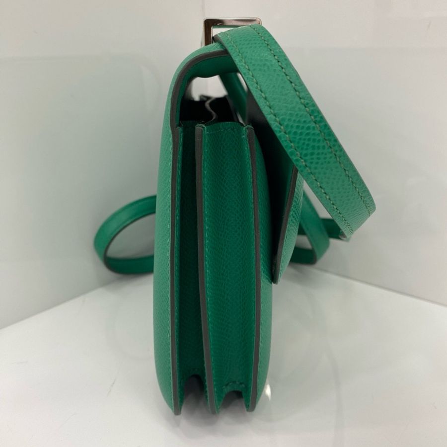 Hermes愛馬仕constance O6帝王綠銀扣康康 19單肩斜挎康康包 epsom,U刻-3