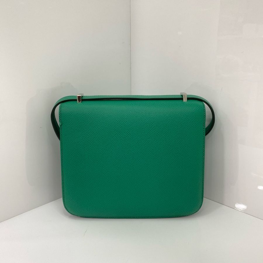 Hermes愛馬仕constance O6帝王綠銀扣康康 19單肩斜挎康康包 epsom,U刻-6