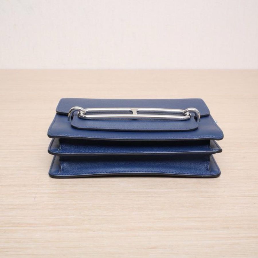 HERMES(愛馬仕) Roulis 豬鼻子 19 2Z午夜藍 EC皮 Y刻 銀扣-3