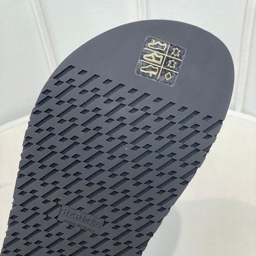 HERMES POP H 黑色拖鞋 二舅鞋 X654-30