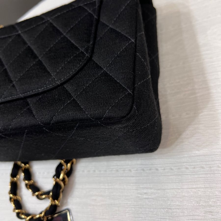 Chanel Vintage Jersey Chain Bag-3