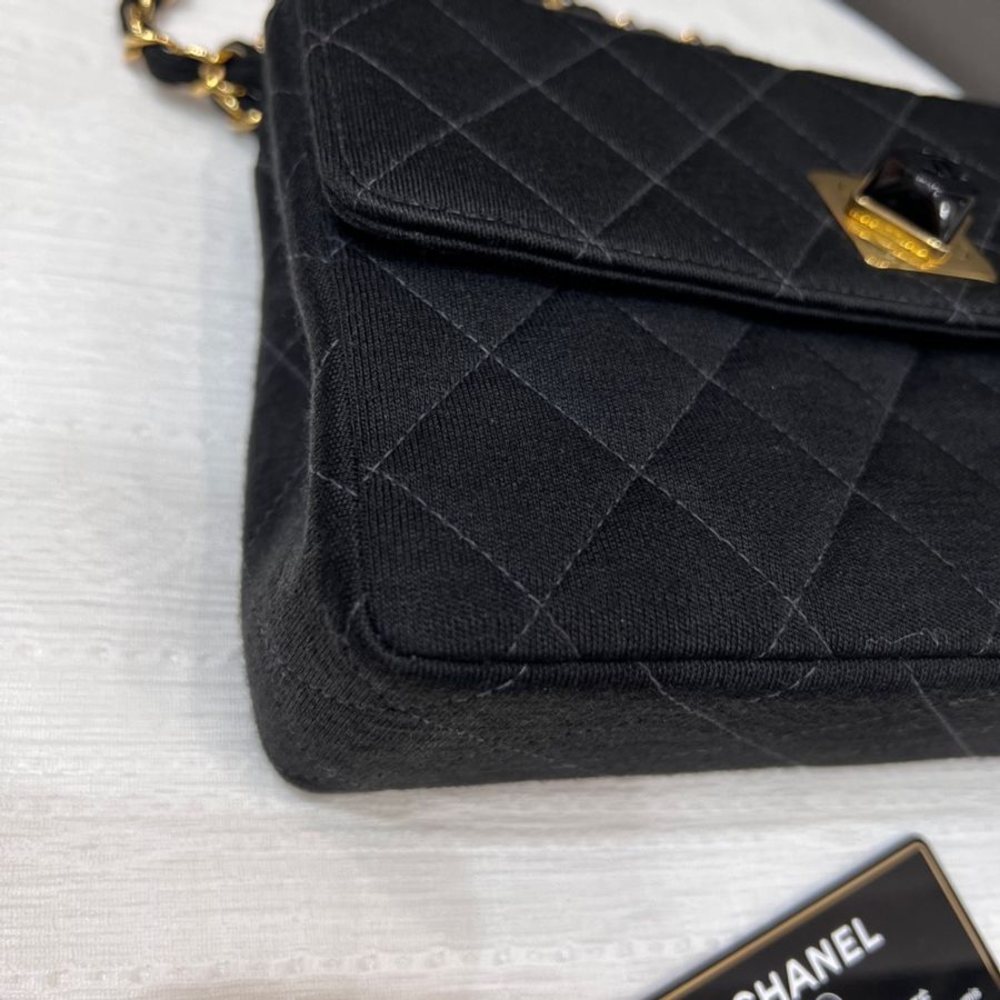 Chanel Vintage Jersey Chain Bag-5
