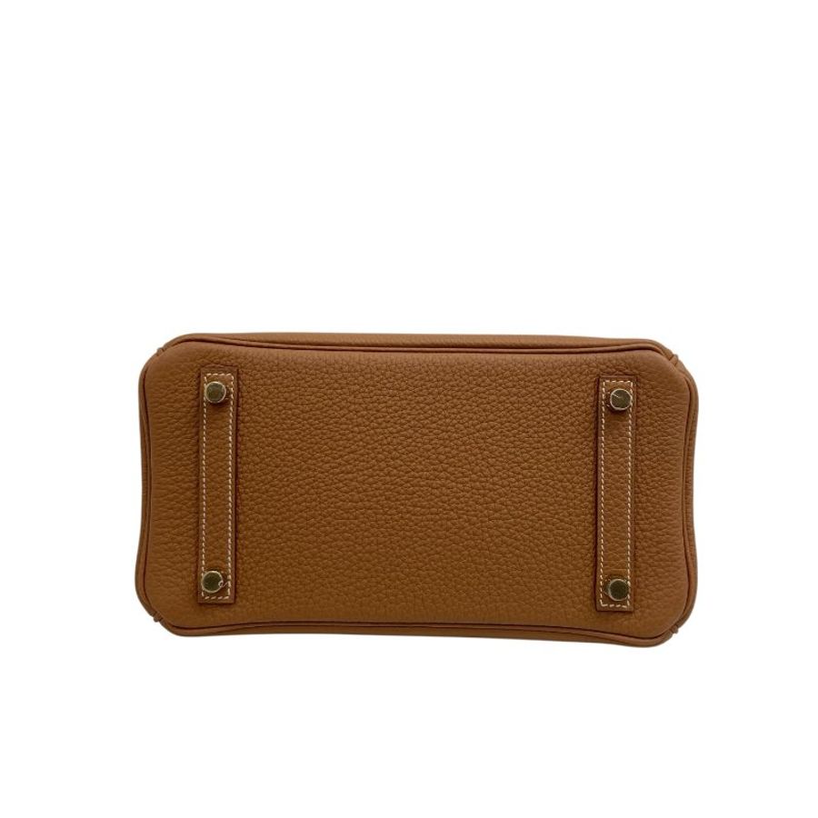 【HERMÈS】Birkin 25 金棕色 Togo 金扣 鉑金包(二手)H0003-4