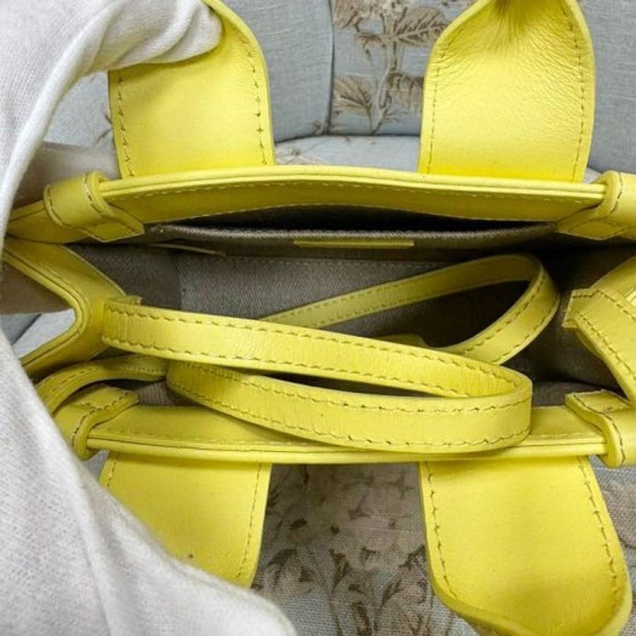 Chloe又新又美的檸檬黃皮質woody bag-6