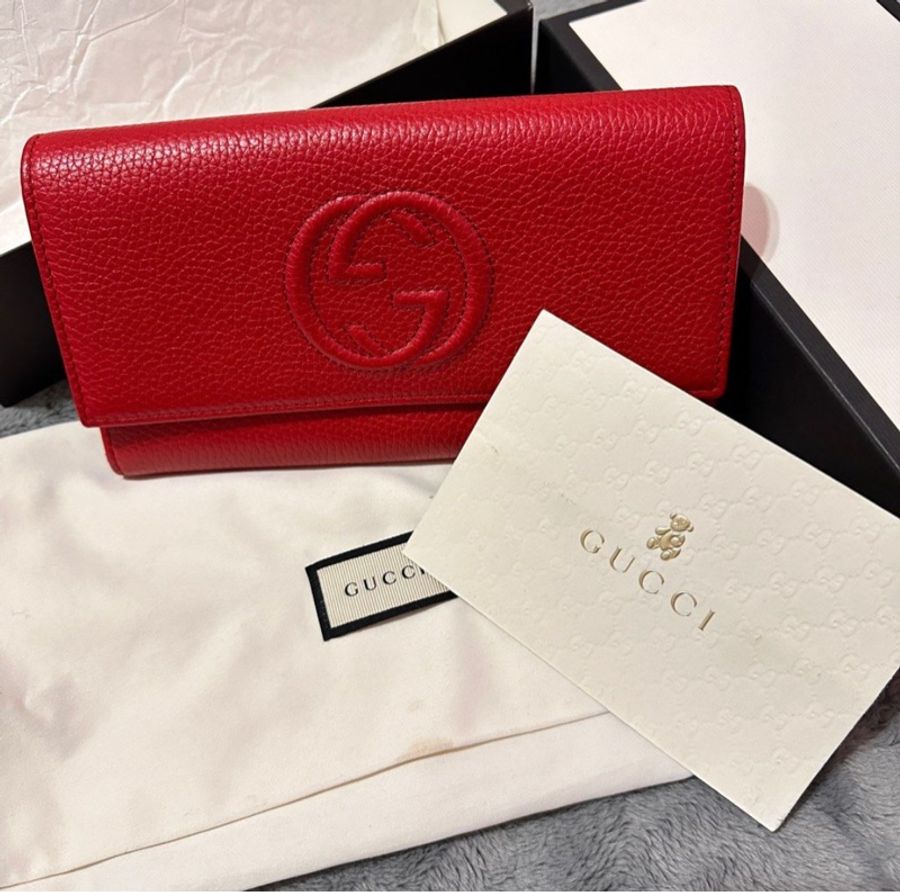 Gucci壓印雙G Logo長夾-0